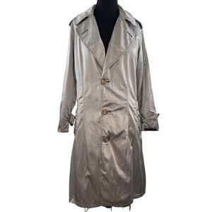 JAPAN Le Grand Bleu L.G,B Maniac Corp Rockstar Gray Silver Trench Coat Jacket 2